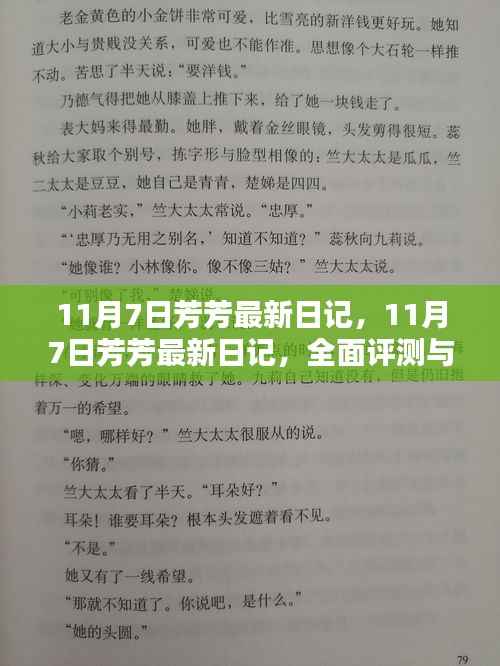 11月7日芳芳日记全面评测与介绍
