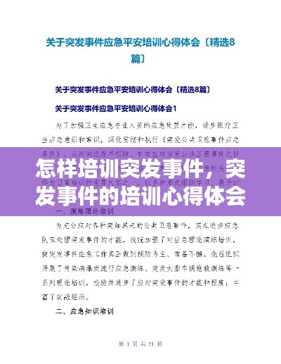 怎样培训突发事件,突发事件的培训心得体会