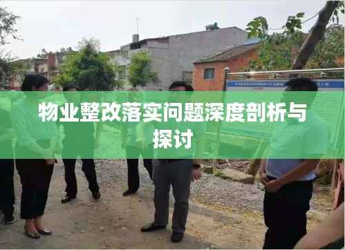 物业整改落实问题深度剖析与探讨
